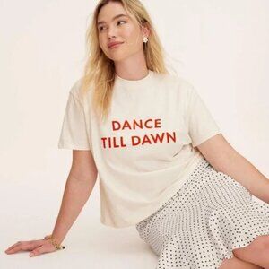 NEW Women's Dance Till Dawn Short Sleeve Graphic T-Shirt kate spade new york XXS